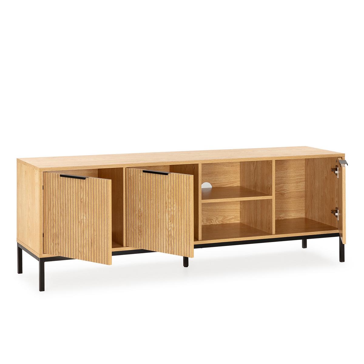 TV-ELEMENT Monica 3 türen in Eichenfarbe - Honigeiche, Holzwerkstoff (160/55/40cm) - VS Venta-stock