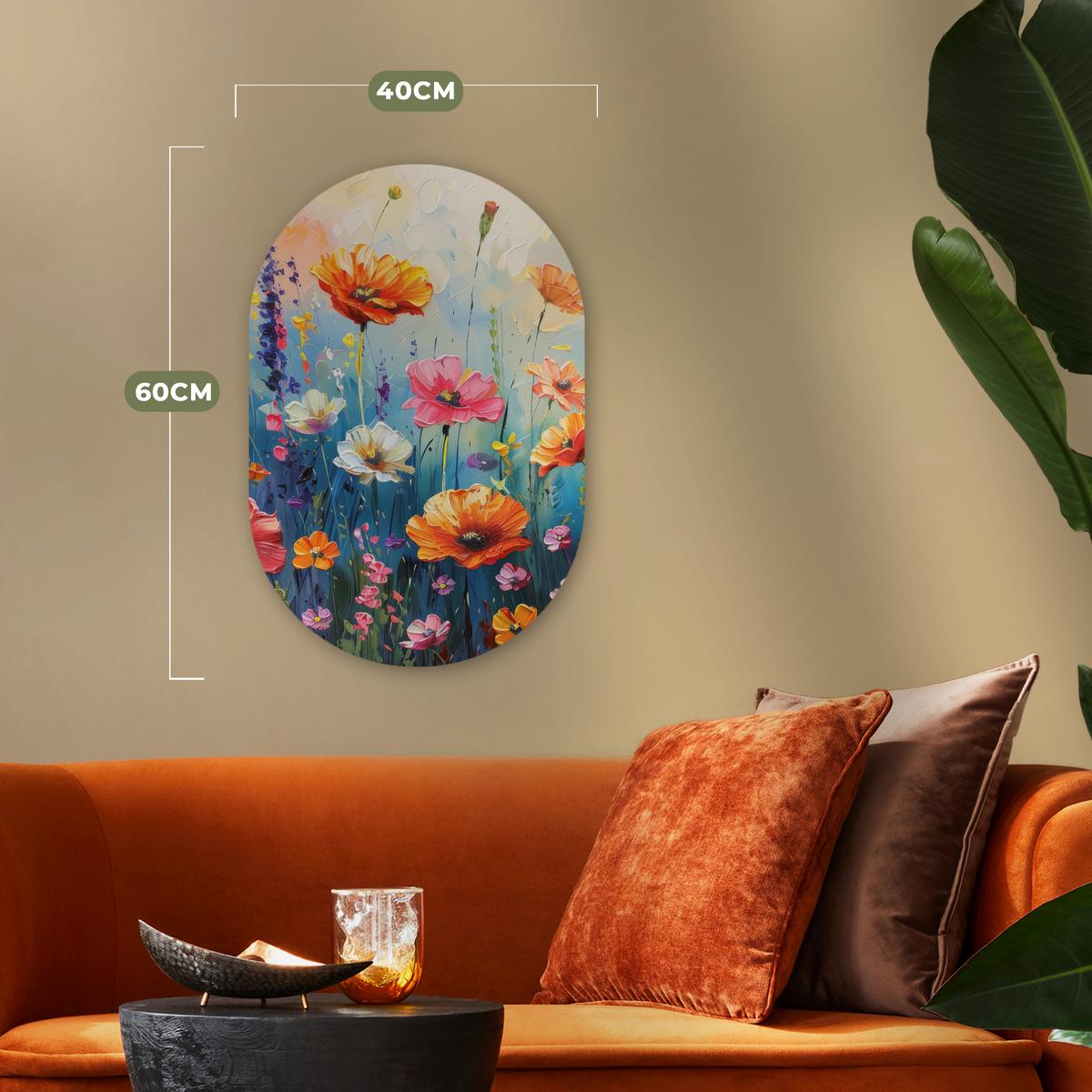 WANDBILD Blumen - Natur - Aquarell - Kunst Deko Wohnzimmer 40x60 cm - Multicolor, Kunststoff (40/60cm) - MuchoWow