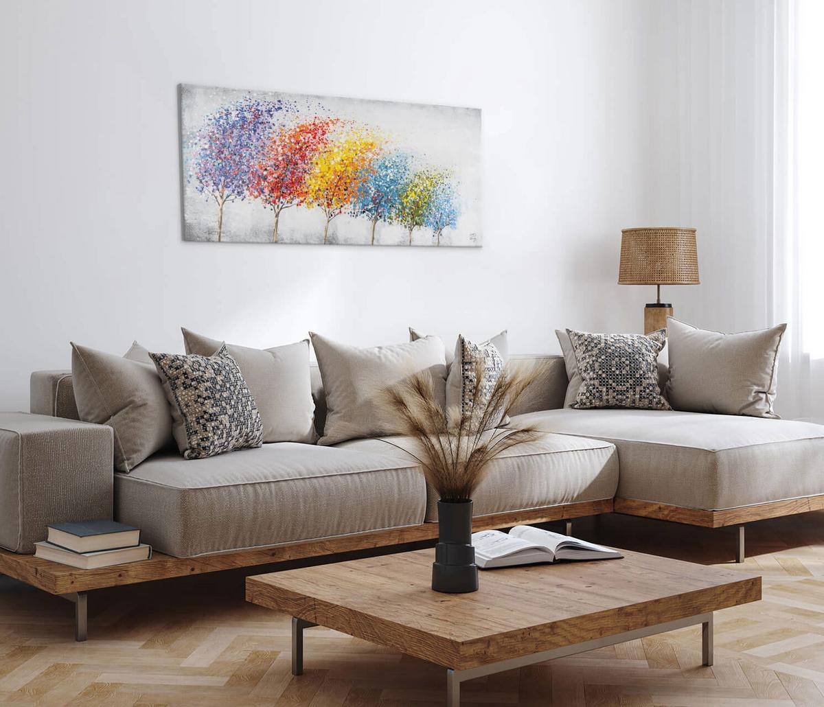 ÖLGEMÄLDE 140/70 cm - Multicolor, Holz/Textil (140/70cm) - KUNSTLOFT
