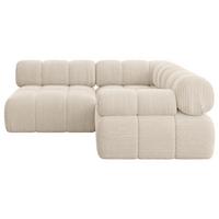 ECKSOFA modulares Sofa Mende-L1 - 190x190x70 cm Beige Cord - Beige, Holzwerkstoff/Textil (190/190cm) - ALTDECOR