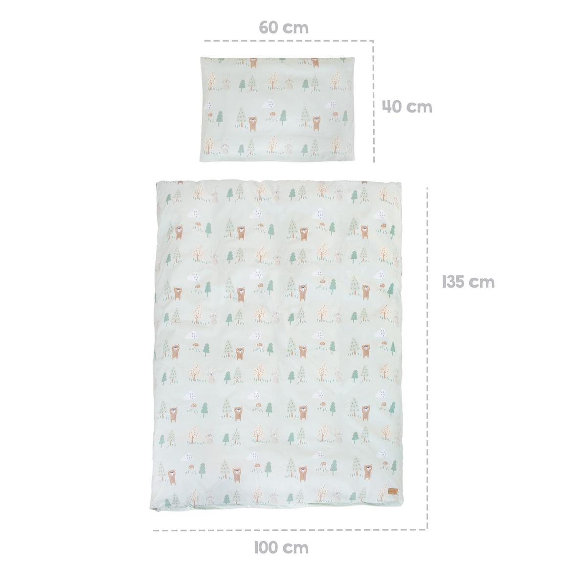 BABYBETT Woodland Buddies 5er-Set 60 x 120 cm - Weiß, Holzwerkstoff/Textil (60/120cm) - Roba