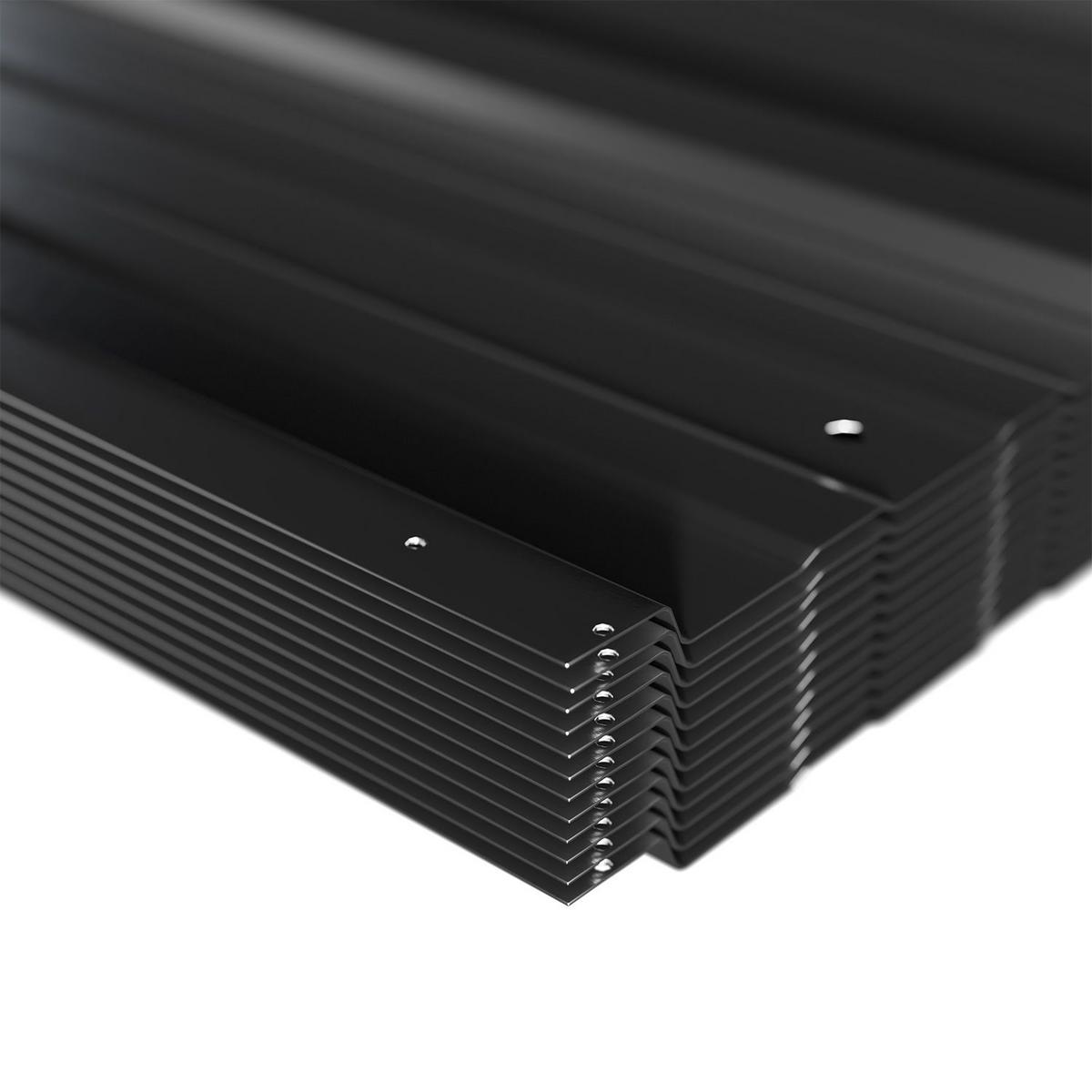PROFILBLECH Anthrazit 129x45 cm 12er-Set - Anthrazit, Metall (45/129cm) - Juskys