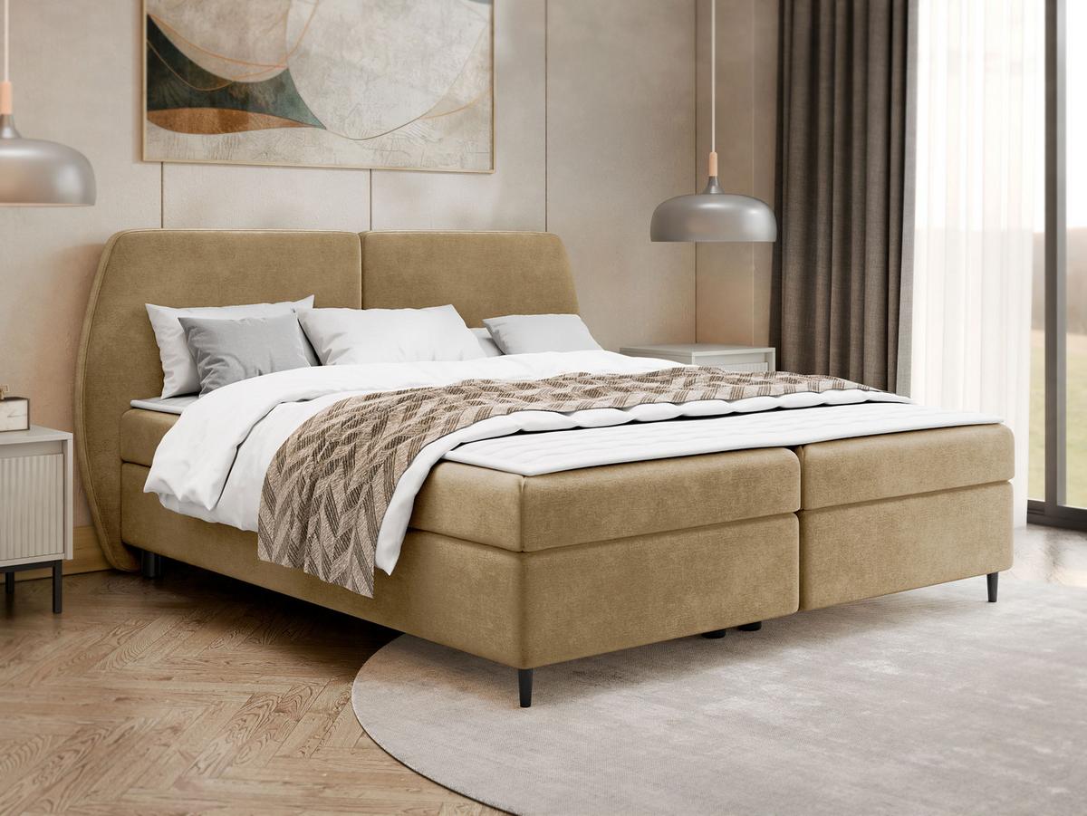 BOXBETT Madryt - H3 - Schwarz/Braun, Holz/Holzwerkstoff (160/200cm) - MIRJAN24