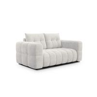 SOFA CLOUDI 2-Sitzer, creme - Creme/Schwarz, Holz/Textil (181/89/104cm) - Wozimo