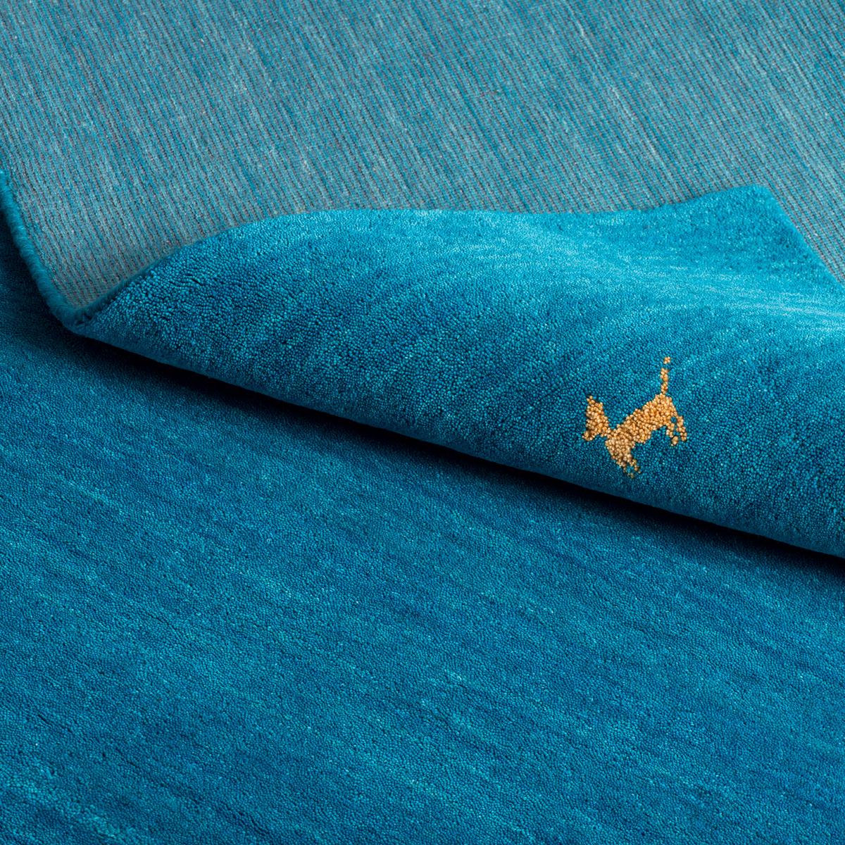 NATUR TEPPICH INDO NEPAL GABBEH SHIVA - Türkis, Textil (200/200cm) - Pergamon
