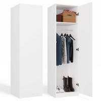KLEIDERSCHRANK Weiß 50/180/50 - Weiß, Holzwerkstoff (50/180/50cm) - RAUMHIRSCH FURNITURE