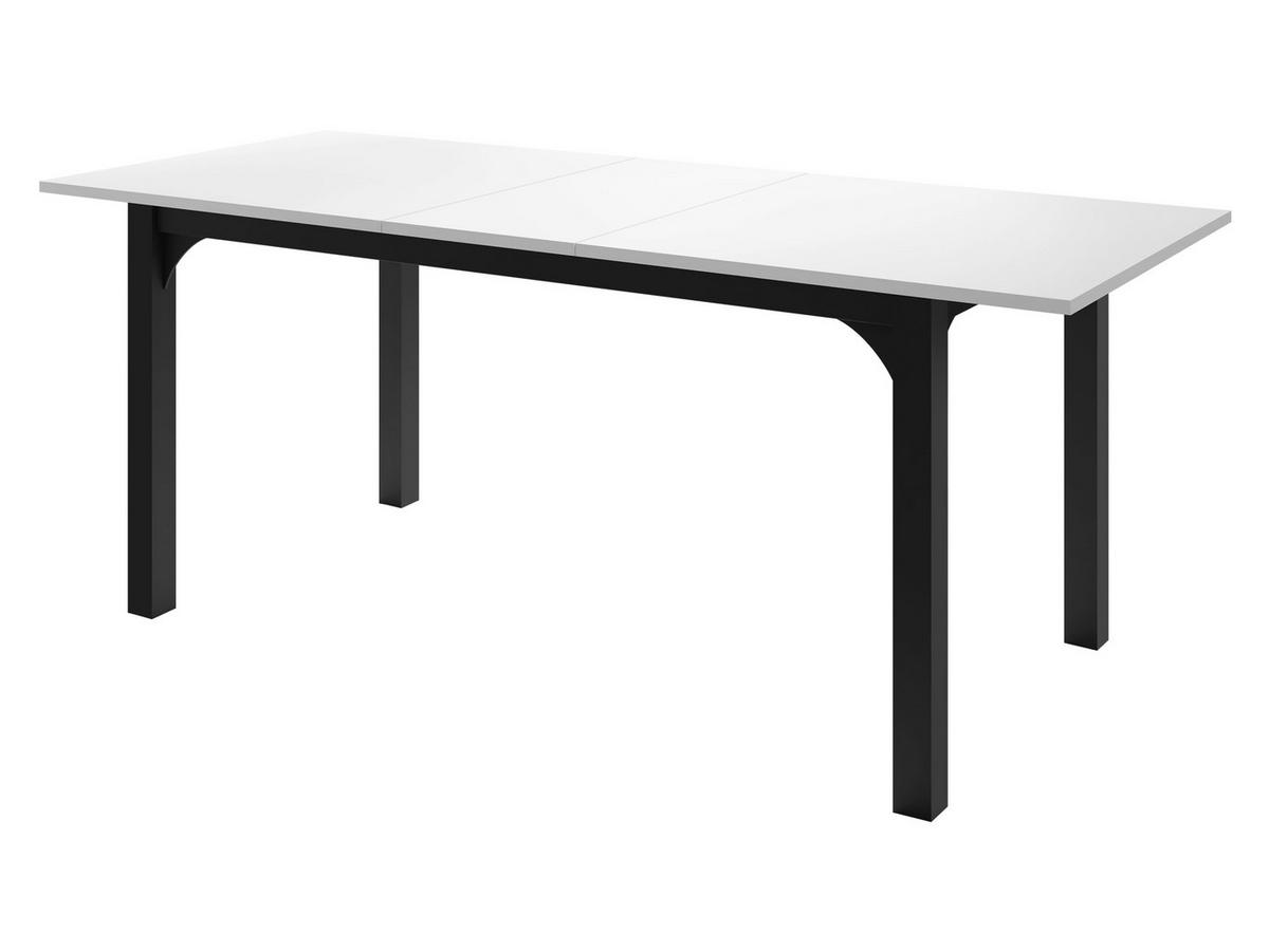 ESSTISCH Focus 160 - Nussbaumfarben/Schwarz, Holzwerkstoff/Metall (90/160/76cm) - MIRJAN24