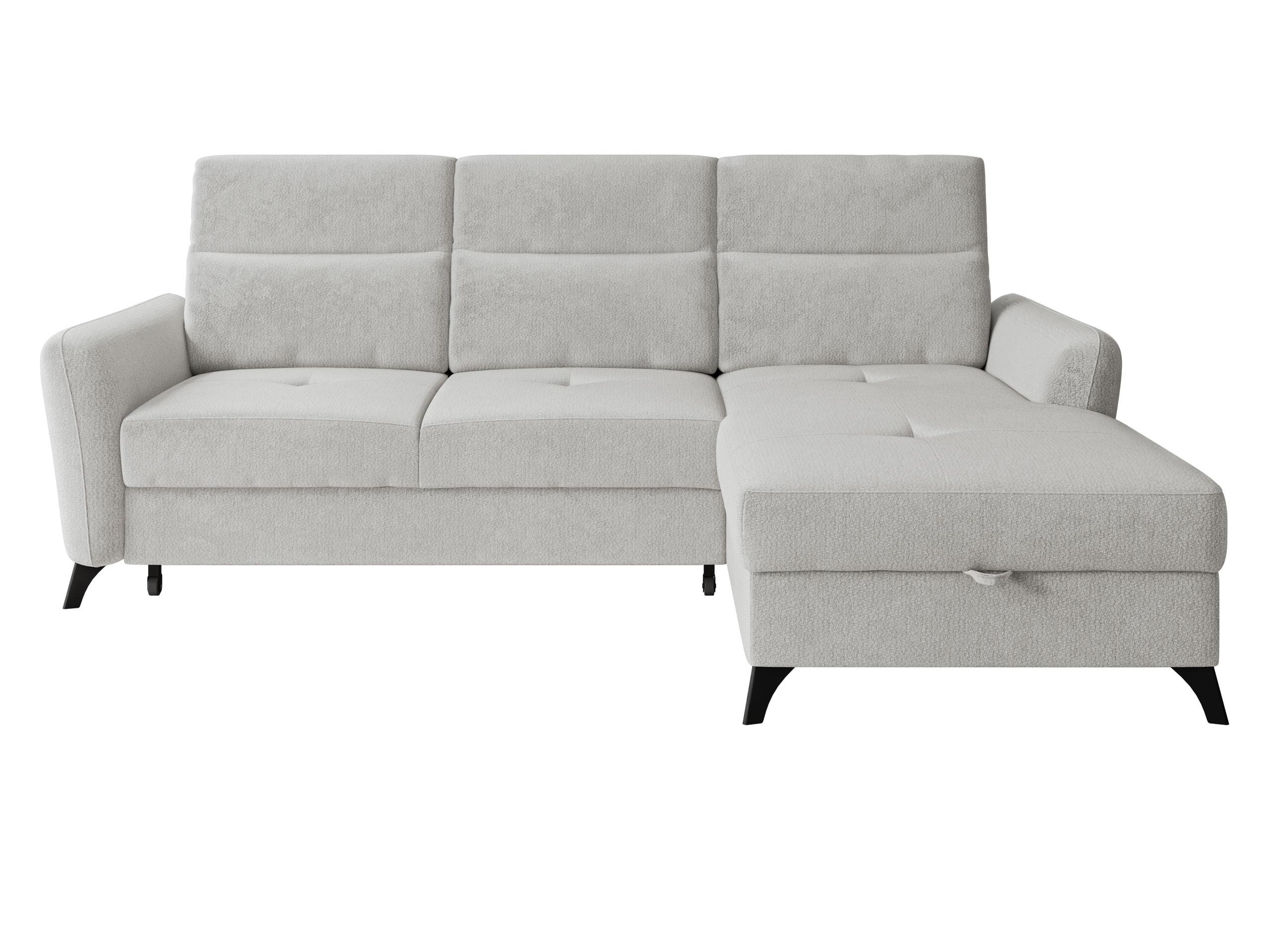 ECKSOFA Talia, Seite: Rechts 2R-LC - Hellgrau/Schwarz, Holz/Kunststoff (238/167cm) - MIRJAN24
