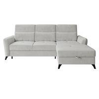 ECKSOFA Talia, Seite: Rechts 2R-LC - Hellgrau/Schwarz, Holz/Kunststoff (238/167cm) - MIRJAN24