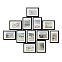 BILDERRAHMEN Ocean MDF Schwarz (12tlg) - Schwarz, Holzwerkstoff (24/21cm) - BoMoe