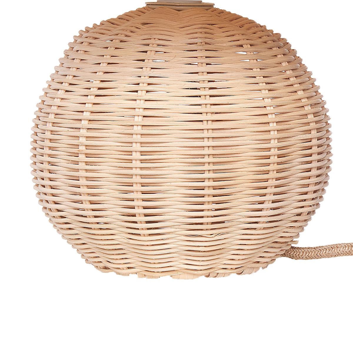 TISCHLEUCHTE Naturfarben Cinder - Naturfarben, Naturmaterialien (30/30/31cm) - Beliani