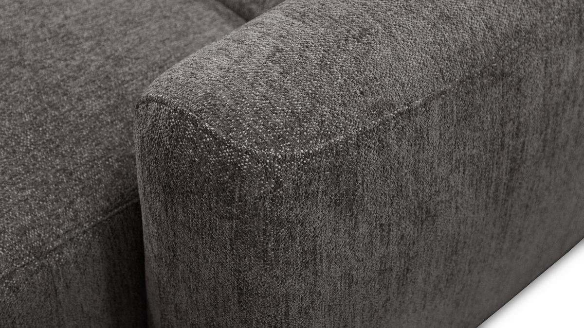 ECKSOFA NERO 4-Sitzer, dunkelgrau - Dunkelgrau/Schwarz, Holz/Textil (272/81/159cm) - Wozimo