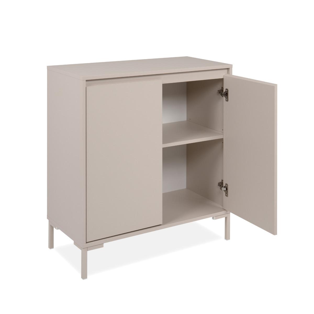 SIDEBOARD mit 2 Türen in Kaschmir 40/87/81 cm - Beige, Holzwerkstoff (40/87/48.5cm) - Calicosy