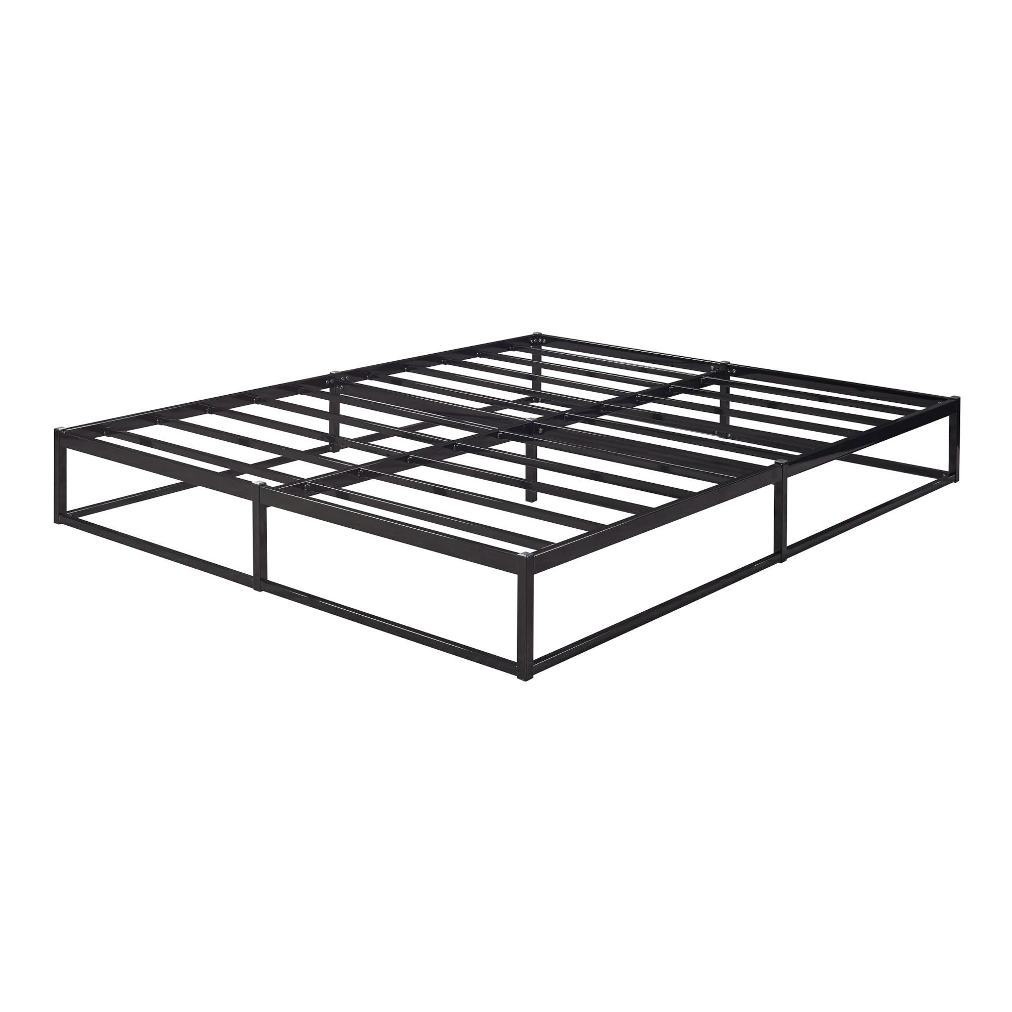 METALLBETT Trerunta - Schwarz, Metall (140/200cm) - [en.casa]