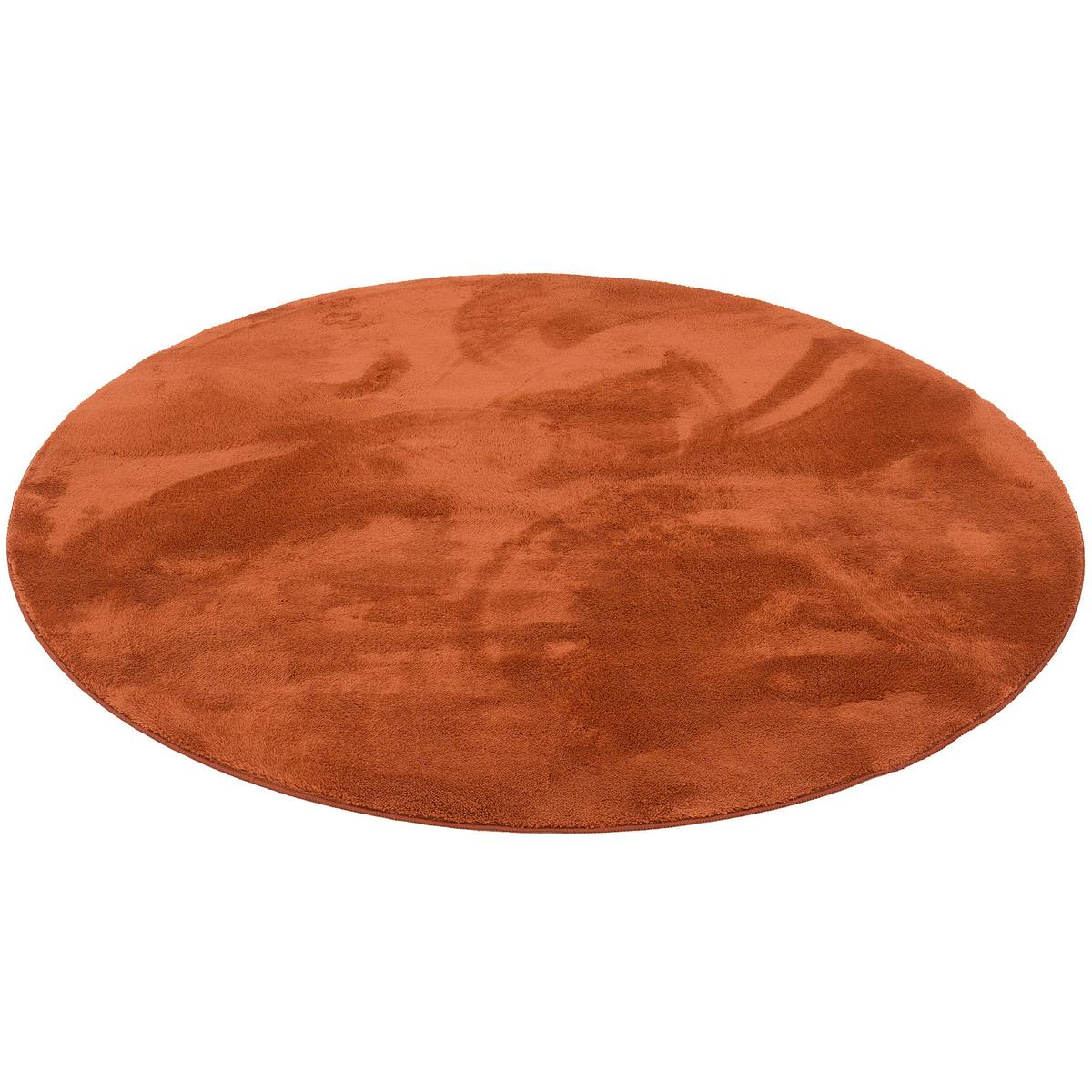 FELLTEPPICH SUPER SOFT PEARL RUND - Terracotta, Textil (200/200cm) - Pergamon