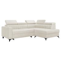 ECKSOFA Milano 2RRLXP, Seite: Rechts 2R+R+LXP - Creme, Holz/Textil (249/195cm) - MIRJAN24