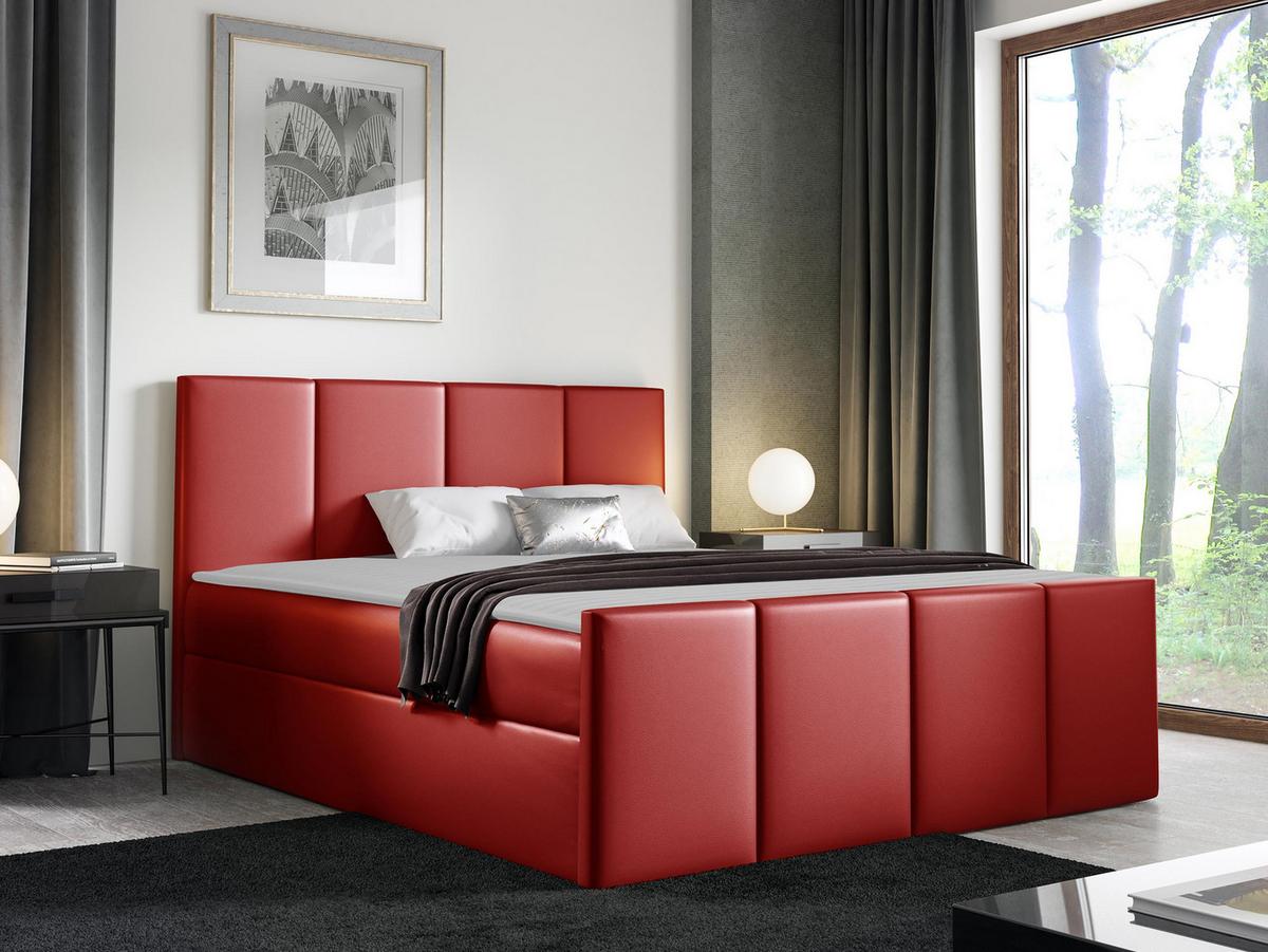 BOXBETT Lars - H3 - Rot, Holz (160/200cm) - MIRJAN24