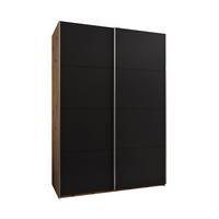 SCHWEBETÜRENSCHRANK 245,5/170/64 2-türig - Silberfarben/Schwarz, Holz/Metall (170/245/64cm) - Abiks Möbel