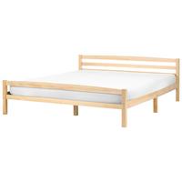 BETT mit Lattenrost 180/200 Kiefernholz Hellbraun Echallon - Hellbraun/Braun, Holz (180/200cm) - Beliani