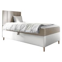BOXBETT Maja Junior 1, Seite zum Öffnen des Bettkastens: Links - H3 - Creme/Weiß, Holz (80/200cm) - MIRJAN24