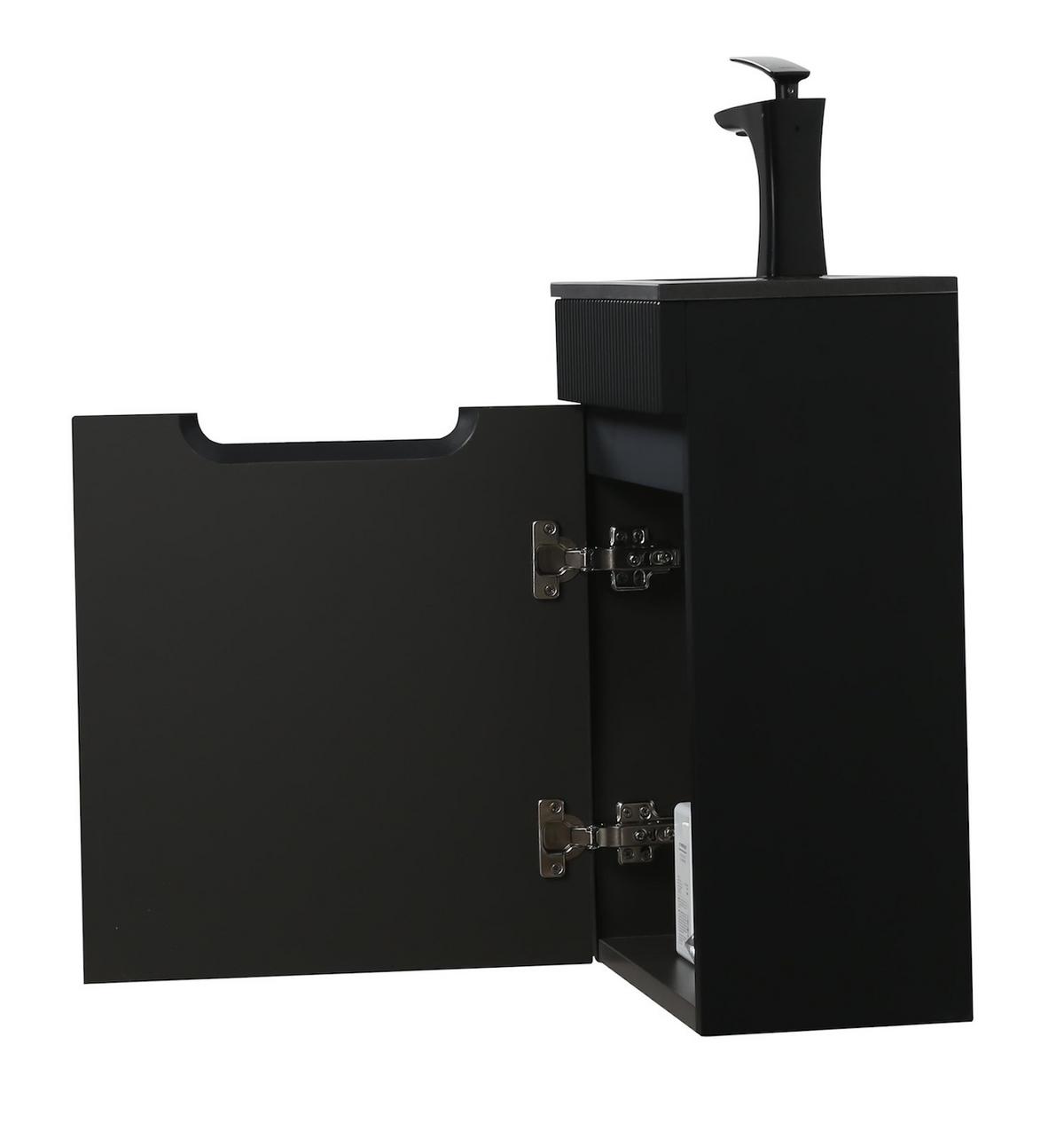 GÄSTE-WC-MÖBELSET Thermis 2 Teile Schwarz Matt - Schwarzes Waschbecken - 40 x 22 x 53 cm - Schwarz, Holz (40/53/22cm) - Badplaats