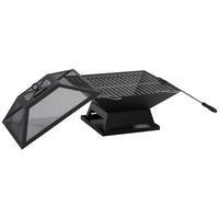 FEUERSCHALE, Stahl, Schwarz - Schwarz, Metall (45/34/45cm) - Outsunny