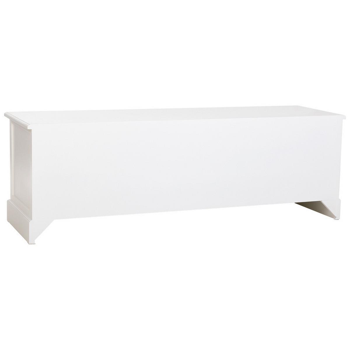 TV-LOWBOARD aus Holz, weiß, 154x45x52cm - Weiß, Holzwerkstoff (154/51.5/45cm) - Wanderlust