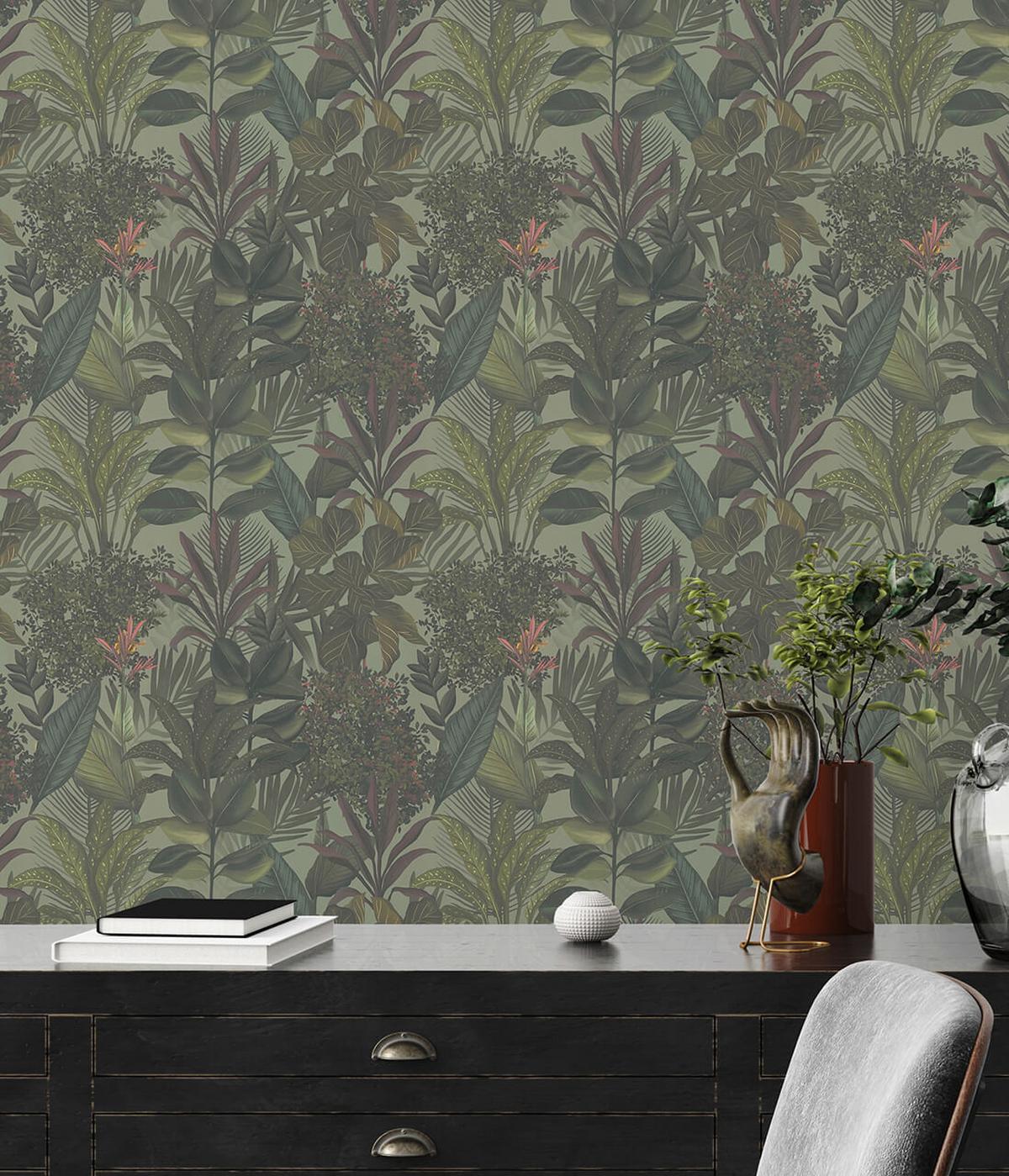 VLIESTAPETE Grün 53/1005 cm - Grün, Textil (53/1cm) - KUNSTLOFT