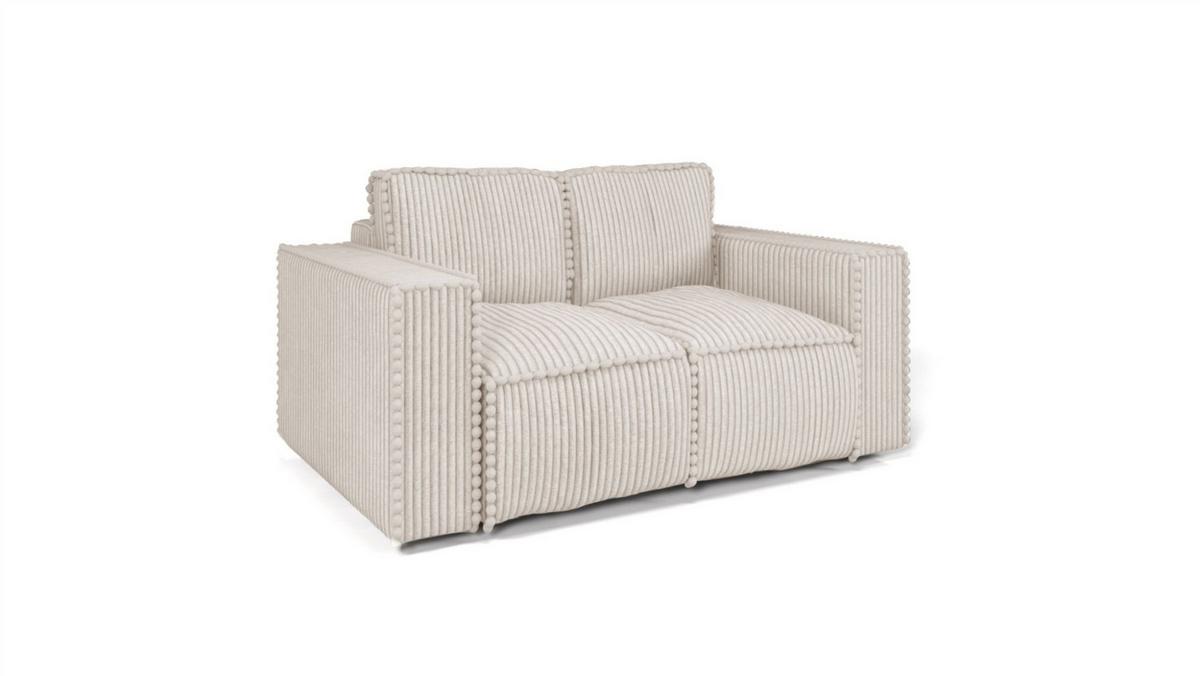 SOFA 2-sitzer Vajana - Creme, Holzwerkstoff/Textil (150/86/102cm) - Fun Möbel