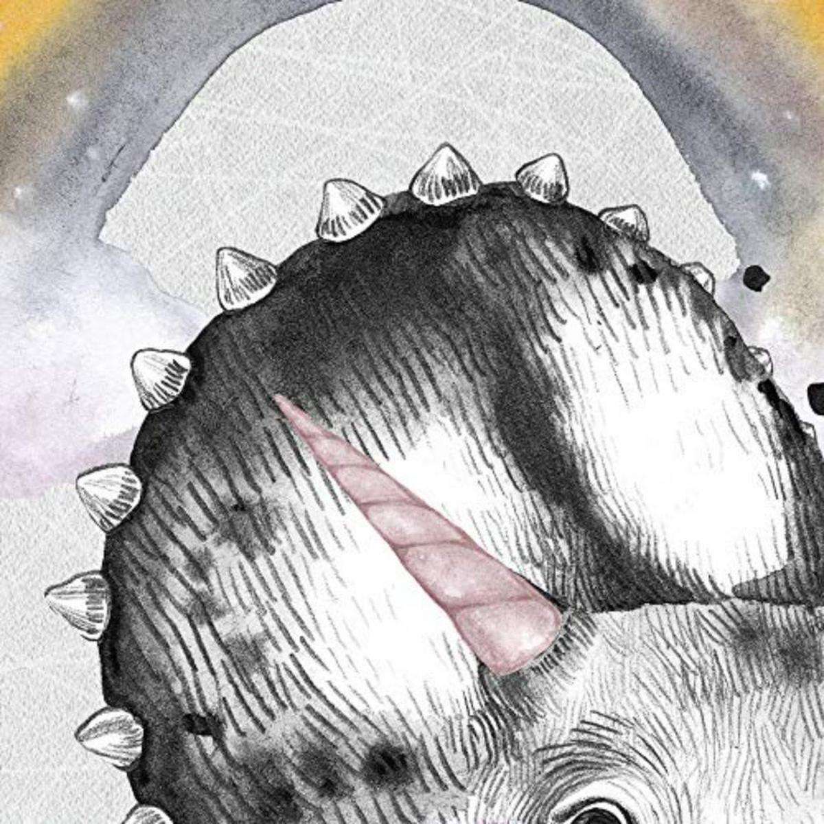 POSTER Set mit 4 Dinosaurios arociris A4 Schwarzer Rahmen - Schwarz, Papier (29.7/3cm) - Nacnic