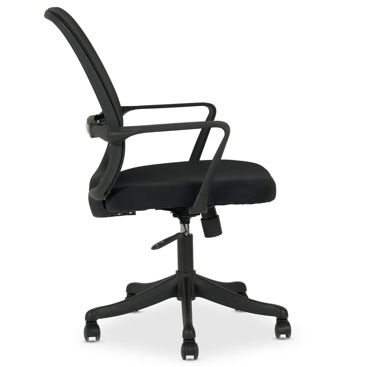 BÜRODREHSTUHL MOLLIS schwarz - Schwarz, Textil (63/98/63cm) - IDIMEX