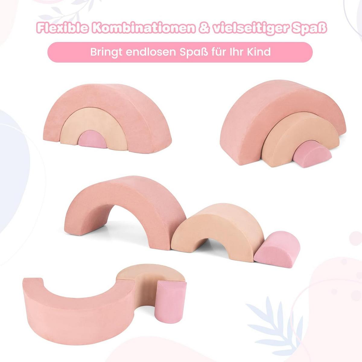 KLETTERBOGEN Pink - Pink, Kunststoff (112/49/41cm) - COSTWAY
