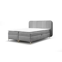 BOXBETT Avery Premium überlänge - Grau, Holzwerkstoff/Textil (160/220cm) - Fun Möbel