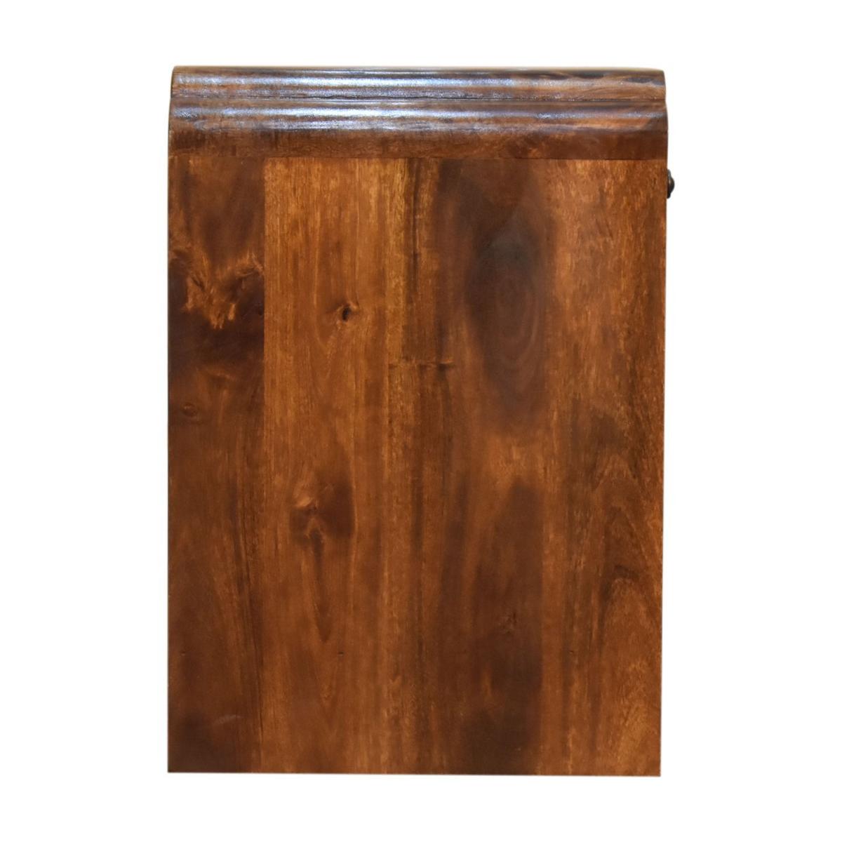NACHTTISCH Newton, 1-Schublade, 1 Offenes Fach, Braun - Messingfarben/Braun, Holz/Metall (45/50/35cm) - Artisan Furniture