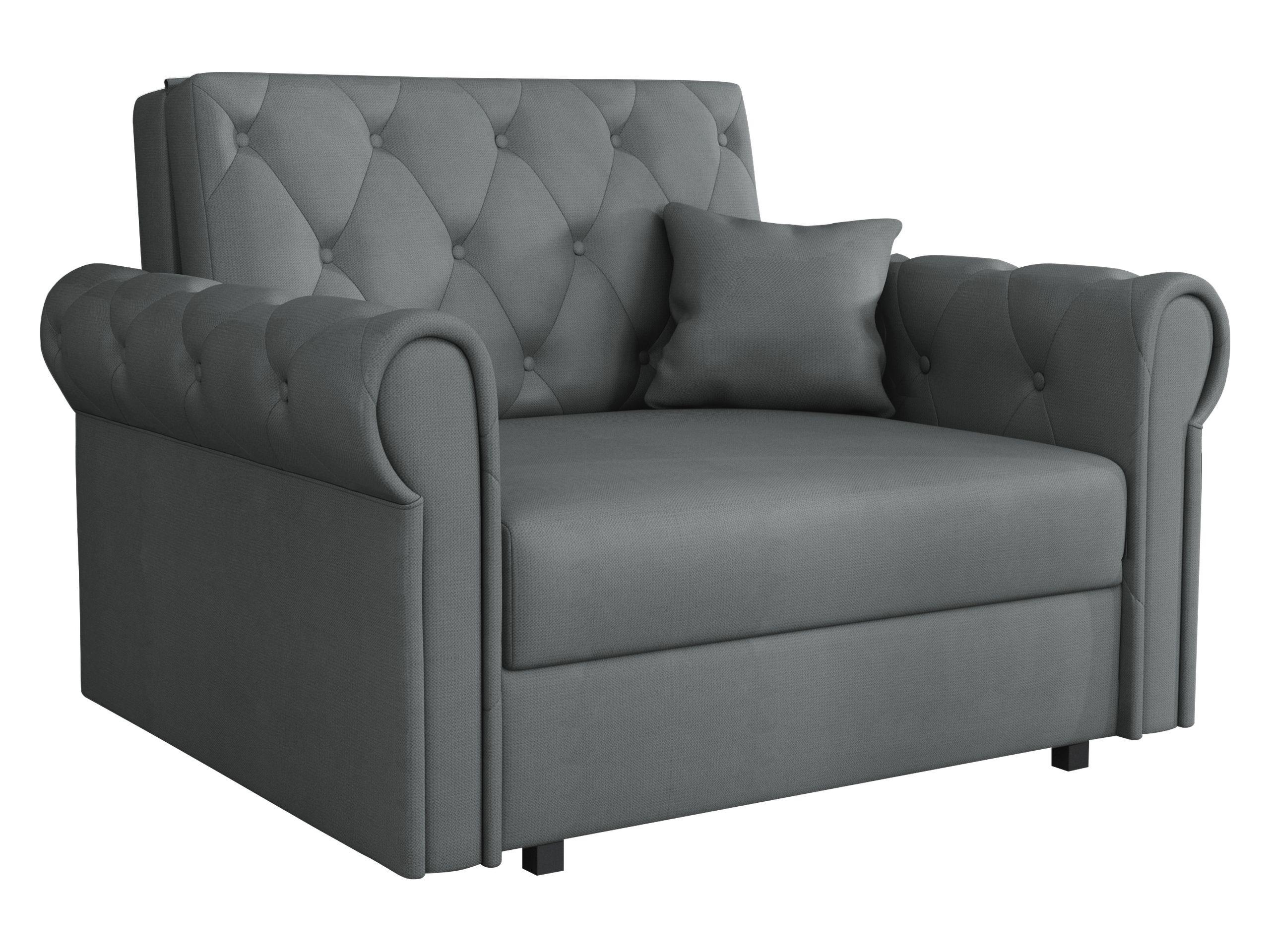SCHLAFSOFA Viva Roma I - Graphitfarben/Schwarz, Holz/Textil (116/85/98cm) - MIRJAN24