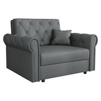 SCHLAFSOFA Viva Roma I - Graphitfarben/Schwarz, Holz/Textil (116/85/98cm) - MIRJAN24