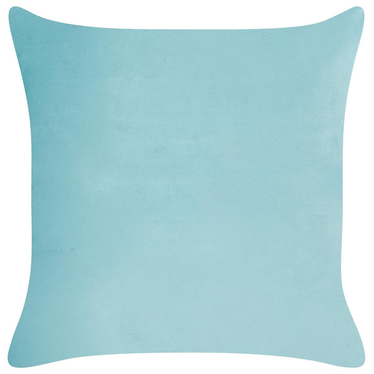 DEKOKISSEN 2er-Set Blau 45/45 cm Allium - Blau, Textil (45/45cm) - Beliani