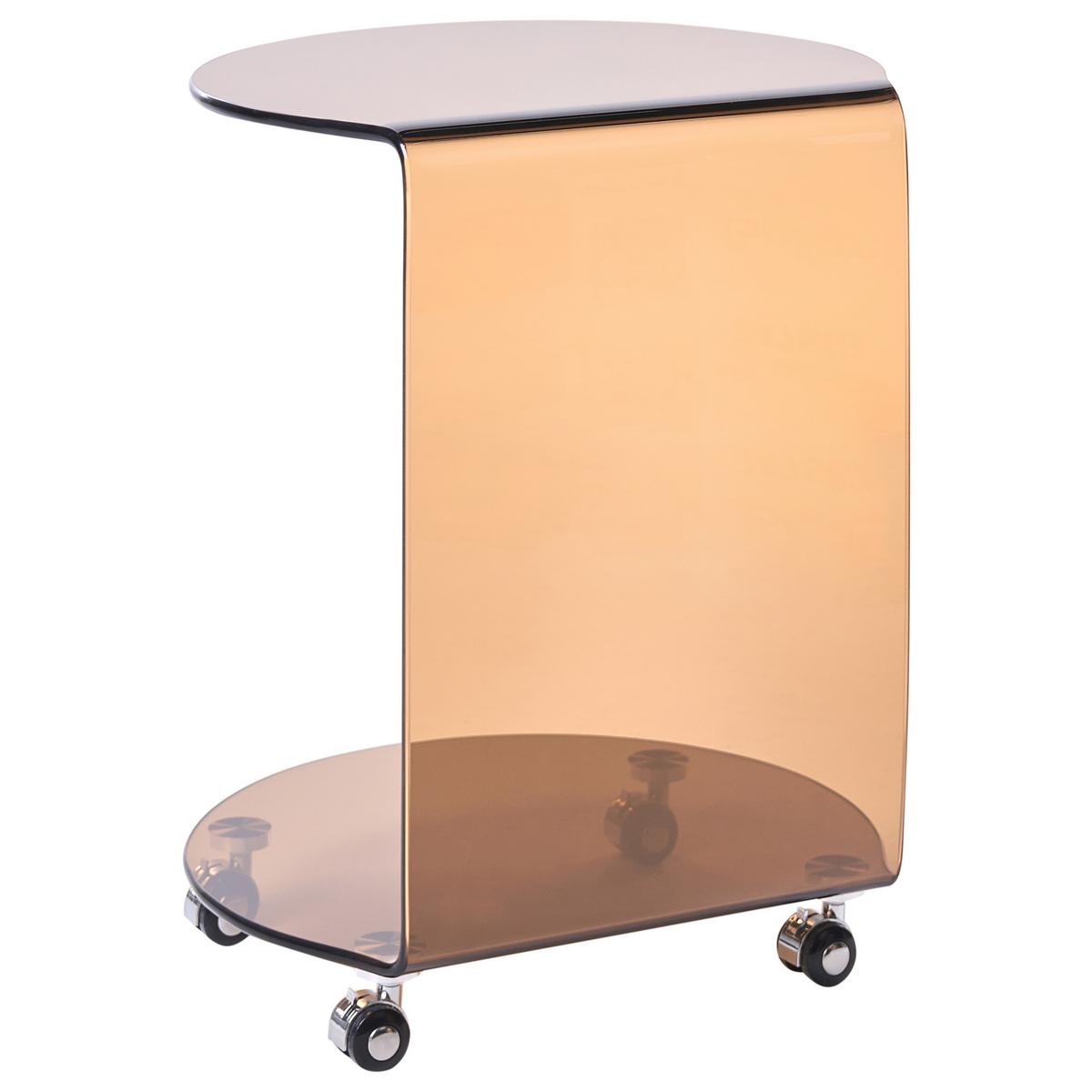 BEISTELLTISCH Braun Minto - Braun, Glas (35/45/56cm) - Beliani