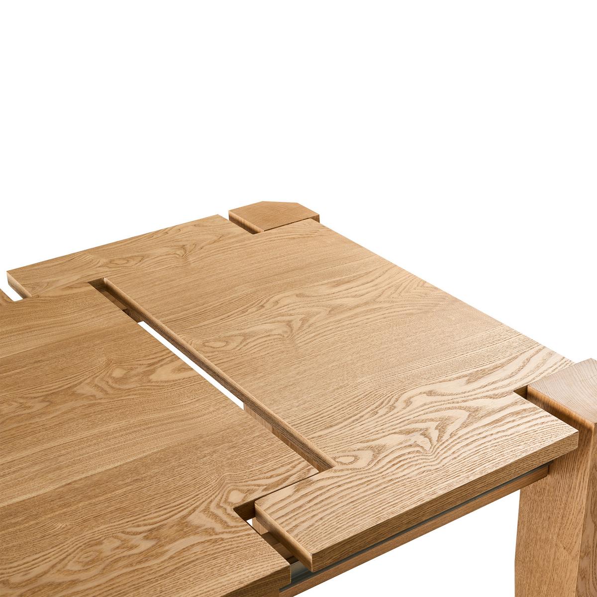 ESSTISCH ausziehbar Helle Esche 160-200/90 cm Mission - Braun, Holzwerkstoff (160/90/78cm) - Beliani