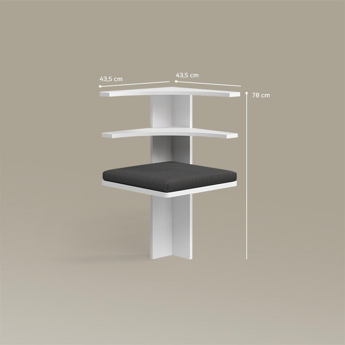 ESSZIMMER-ECKBANK Tiberio Weiß 43.5 x 43.5 cm - Weiß, Holzwerkstoff (43.5/43.5cm) - Livinity®