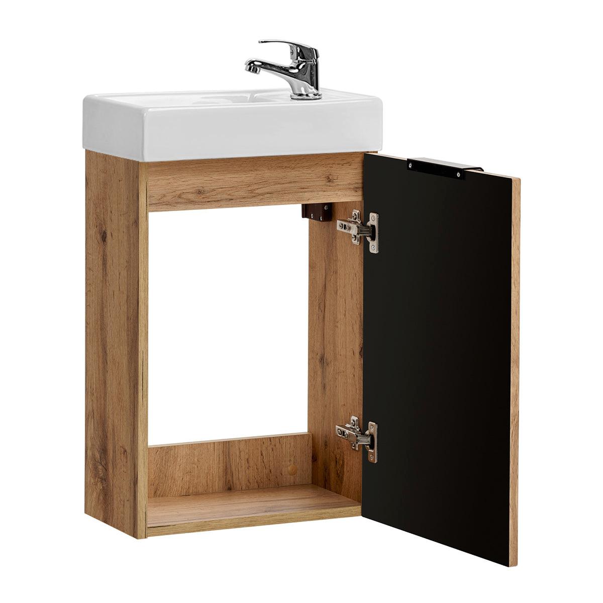 HANDWASCHBECKEN-MÖBEL 40cm Adriel Holz - Braun, Holzwerkstoff (40/66/22cm) - Petits-meubles