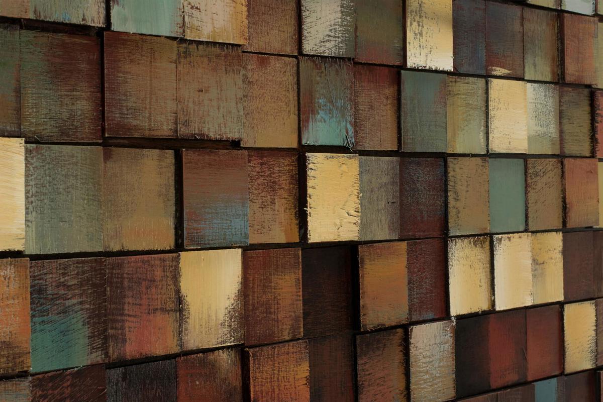 HOLZBILD Grün 144/44 cm - Braun/Grün, Holz (5/44cm) - KUNSTLOFT