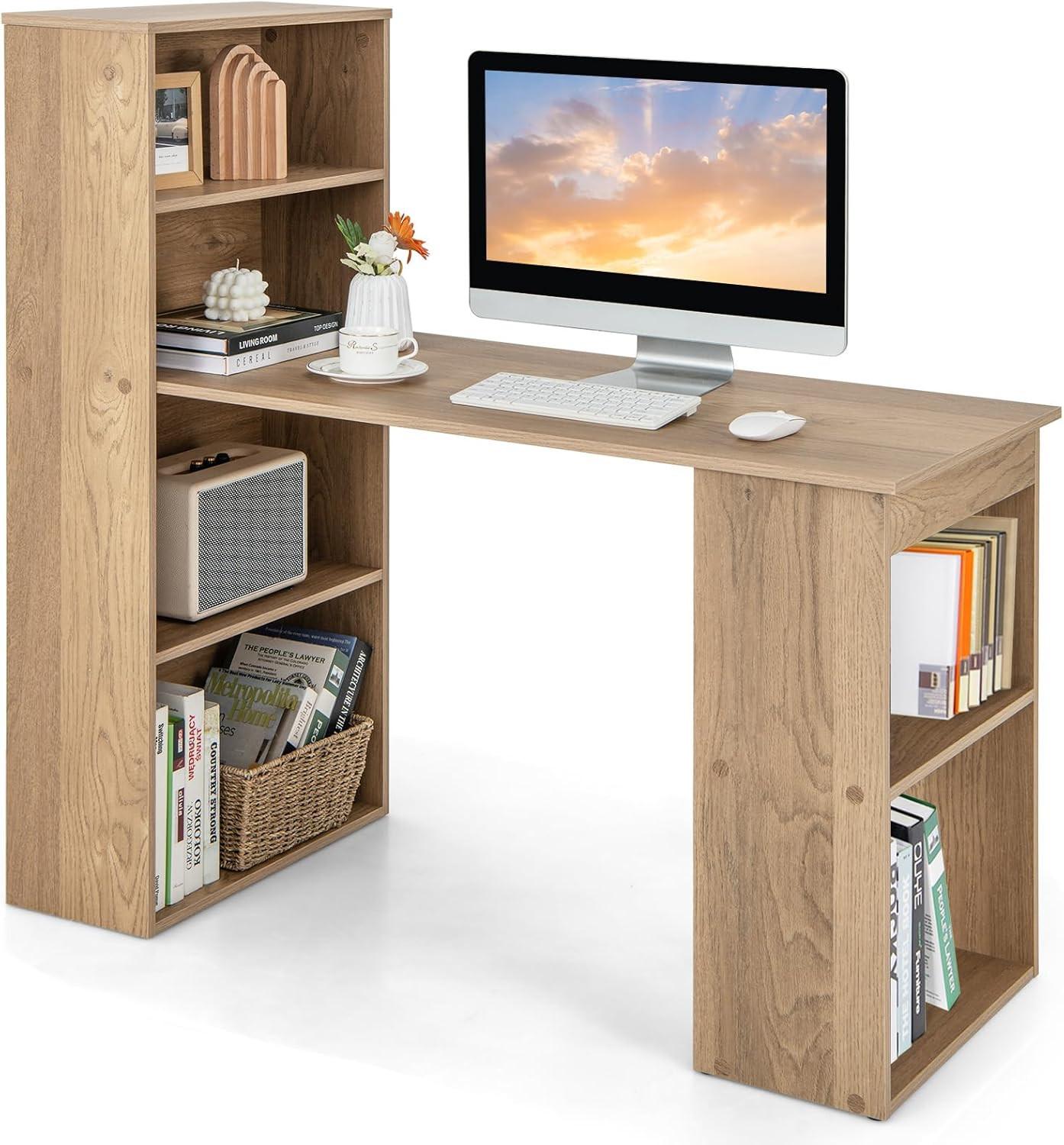 SCHREIBTISCH 120cm Holz - Rot, Holz (52/122/120cm) - COSTWAY