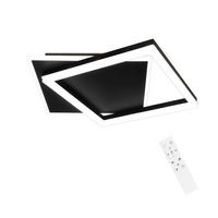 LED-DECKENLEUCHTE Lena 48.5/47.5/6 cm - Schwarz, Metall (48.5/47.5/6cm) - ZMH