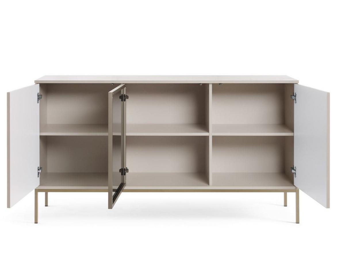 KOMMODE Kaschmir 154/83/39 cm Deo - Kaschmir/Champagner, Glas/Naturmaterialien (154/83/39cm) - Graingold