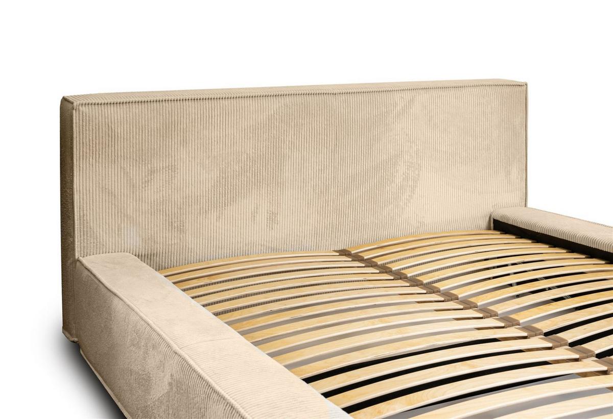 POLSTERBETT Modesto In Lincoln - Beige, Holzwerkstoff/Textil (180/200cm) - Fun Möbel
