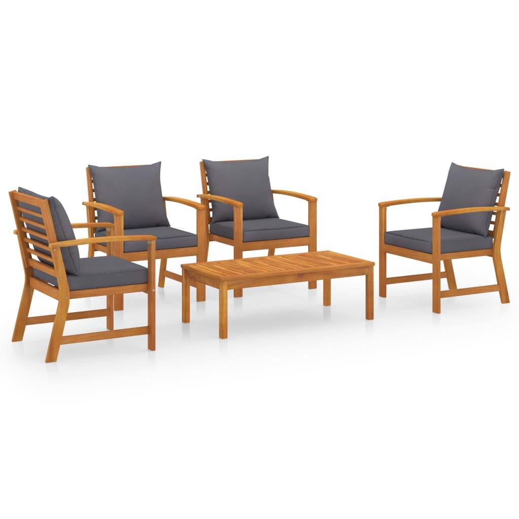 GARTENSET Reidinger 5-teilig - Braun, Holzwerkstoff - Nettlife