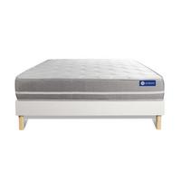 BETT Actimemo touch Memory-Schaum 160 x 190 cm h1 - Kit Bettgestell Weiß - Beige/Weiß, Karton/Holz (160/190cm) - ACTISOM