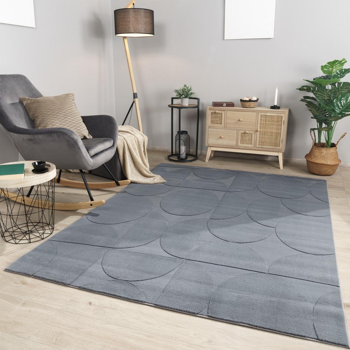 FLACHWEBETEPPICH Boho Anthrazit 200 x 280 cm - Anthrazit, Kunststoff (200/280cm) - TT Home