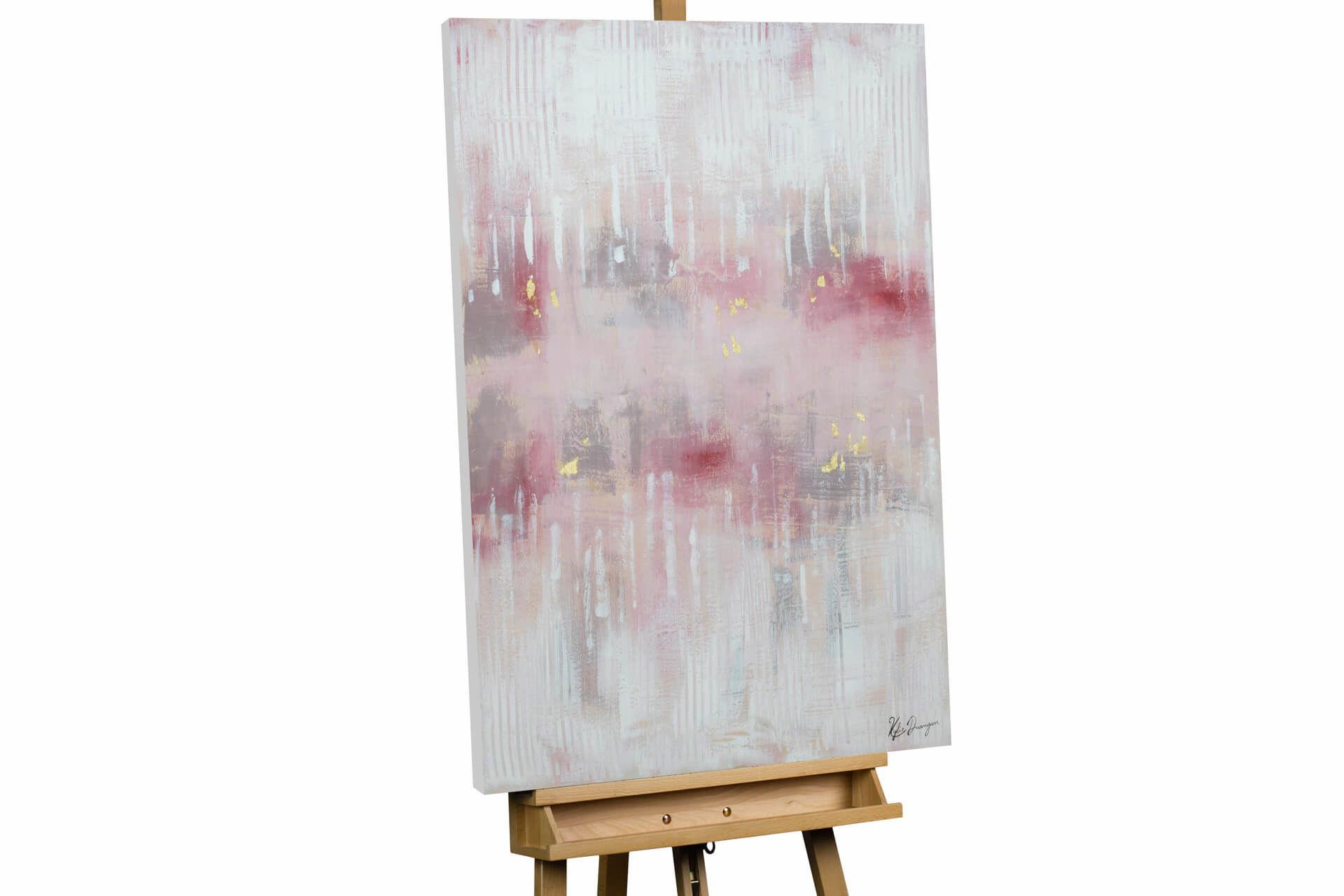 ACRYLBILD HANDGEMALT 75/100 cm - Pink, Holz/Textil (75/100cm) - KUNSTLOFT